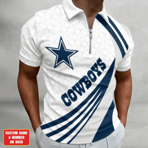 Limited Edition – Customized NFL Dallas Cowboys Zip Polo Shirt TTH210728