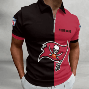 Limited Edition – Customized NFL Tampa Bay Buccaneers Zip Polo Shirt TTH210719