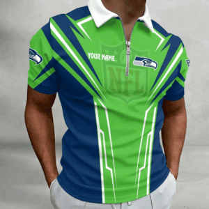 Limited Edition – Customized NFL Seattle Seahawks Zip Polo Shirt 210724