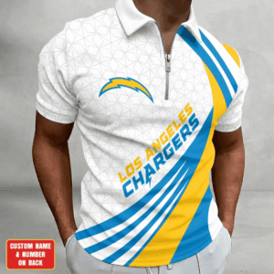 Limited Edition – Customized NFL Los Angeles Chargers Zip Polo Shirt TTH210728