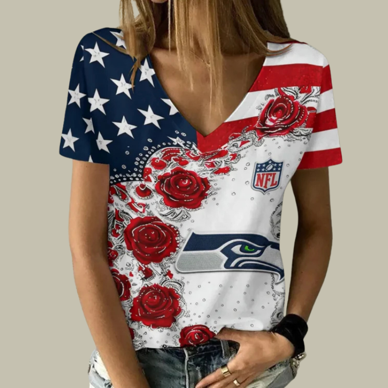Limited Edition – Customized NFL Seatlle Seahawks V-Neck Female Shirt TTH210740