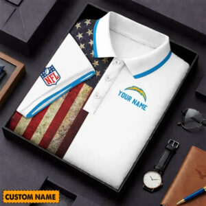 Limited Edition – Customized NFL Los Angeles Chargers Us Flag Polo Shirt TTH210744