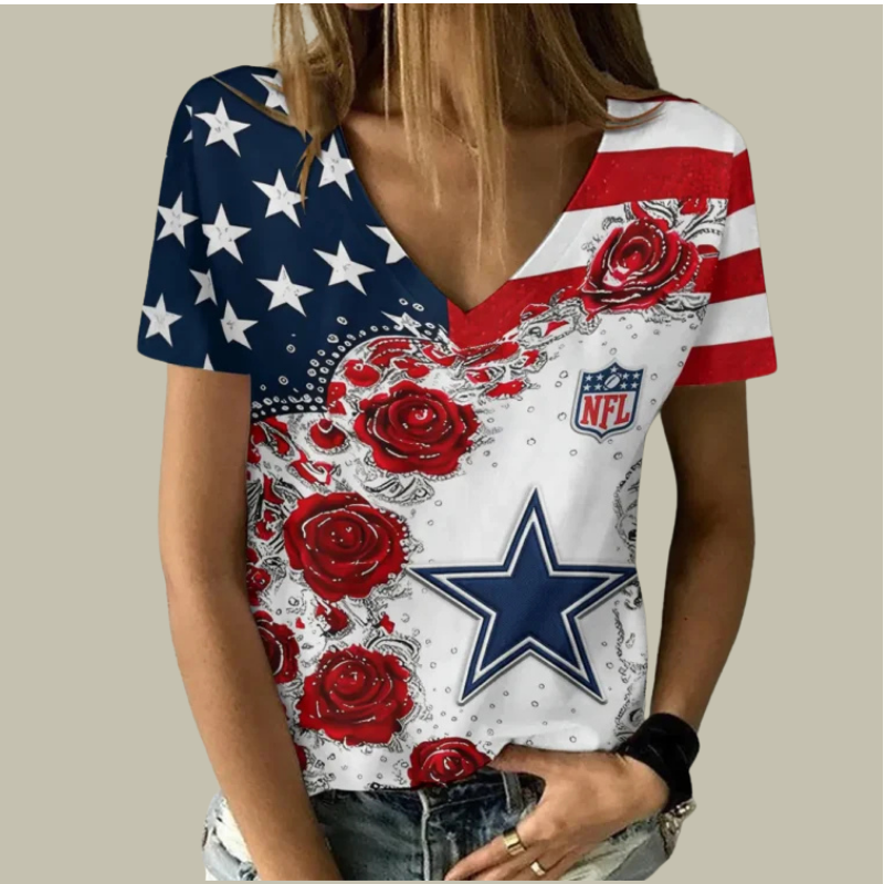 Limited Edition – Customized NFL Dallas Cowboys V-Neck Female Shirt TTH210740