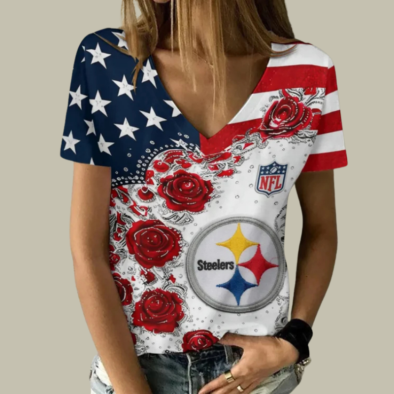 Limited Edition – Customized NFL Pittsburgh Steelers V-Neck Female Shirt TTH210740