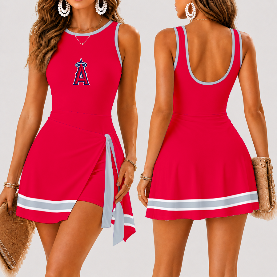 Limited Edition – Customized MLB Los Angeles Angels Women’s Summer Skort Dress TTH210742