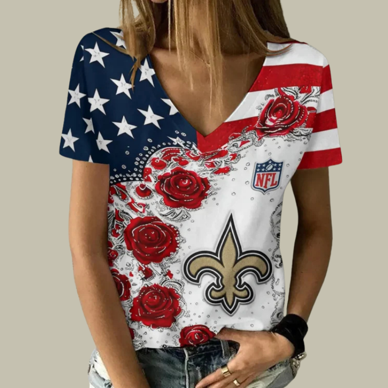 Limited Edition – Customized NFL New Orleans Saints V-Neck Female Shirt TTH210740