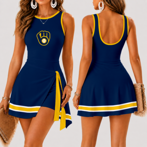 Limited Edition – Customized MLB Milwaukee Brewers Women’s Summer Skort Dress TTH210742