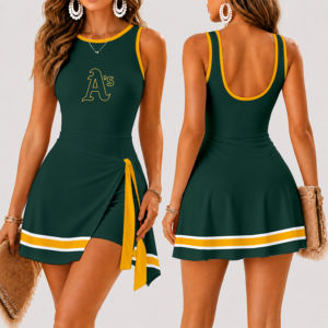 Limited Edition – Customized MLB Oakland Athletics Women’s Summer Skort Dress TTH210742