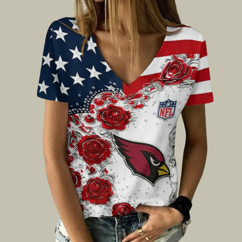 Limited Edition – Customized NFL Arizona Cardinals V-Neck Female Shirt TTH210740