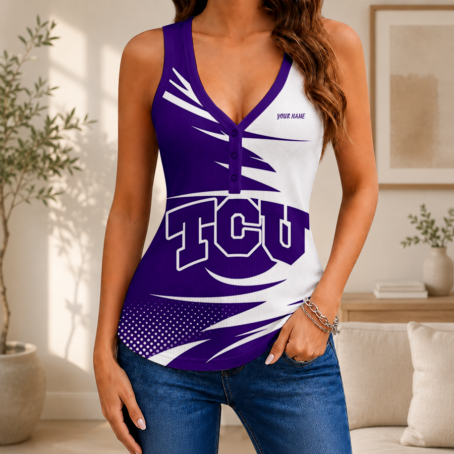 Limited Edition – Customized NCAA Tcu Horned Frogs Women’s V-Neck Tank Top TTH210774