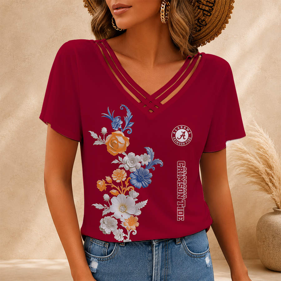 Limited Edition – Customized NCAA Alabama Crimson Tide V-Neck Shirt TTH210746