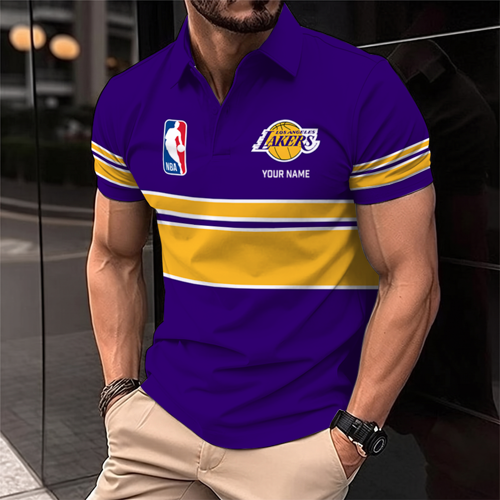 Limited Edition – Customized NBA Los Angeles Lakers Polo Shirt TTH210779