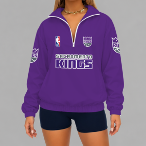 Limited Edition – Customized NBA Sacramento Kings V-Neck Zipper Sweatshirt Jacket TTH210768