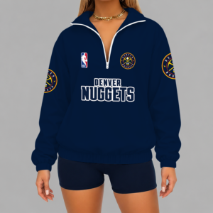 Limited Edition – Customized NBA Denver Nuggets V-Neck Zipper Sweatshirt Jacket TTH210768