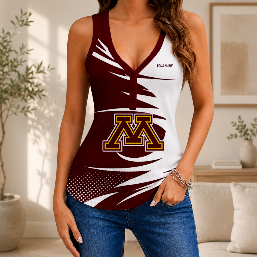Limited Edition – Customized NCAA Minnesota Golden Gophers Women’s V-Neck Tank Top TTH210791