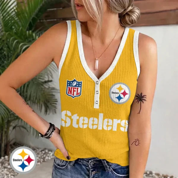 Limited Edition – Customized NFL Pittsburgh Steelers Women’s V-Neck Tank Top TTH210764