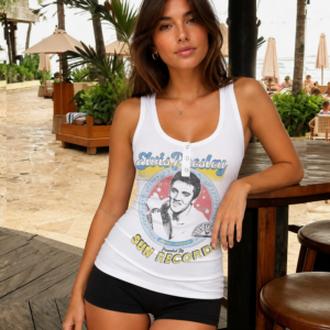 Limited Edition – Customized Elvis Presley Women’s V-Neck Tank Top