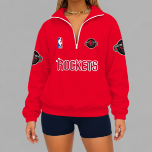 Limited Edition – Customized NBA Houston Rockets V-Neck Zipper Sweatshirt Jacket TTH210768