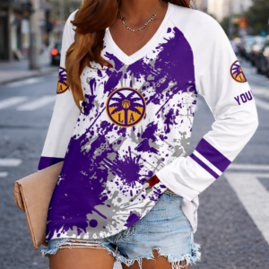 Limited Edition – Customized WNBA Los Angeles Sparks V-Neck Long Sleeved Shirt TTH210776