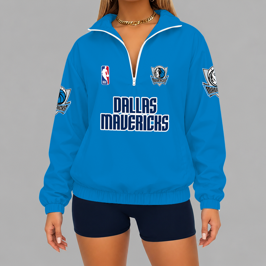 Limited Edition – Customized NBA Dallas Mavericks V-Neck Zipper Sweatshirt Jacket TTH210768
