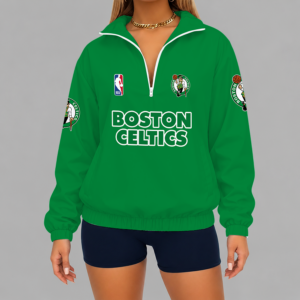Limited Edition – Customized NBA Boston Celtics V-Neck Zipper Sweatshirt Jacket TTH210768