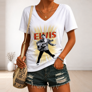 Limited Edition – Customized Elvis Presley V-Neck Female Shirt