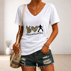 Limited Edition – Customized Elvis Presley V-Neck Female Shirt