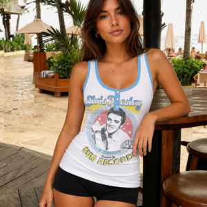 Limited Edition – Customized Elvis Presley Women’s V-Neck Tank Top