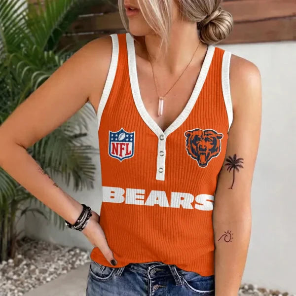 Limited Edition – Customized NFL Chicago Bears Women’s V-Neck Tank Top TTH210764