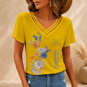 Limited Edition – Customized NCAA Michigan Wolverines V-Neck Shirt TTH210746