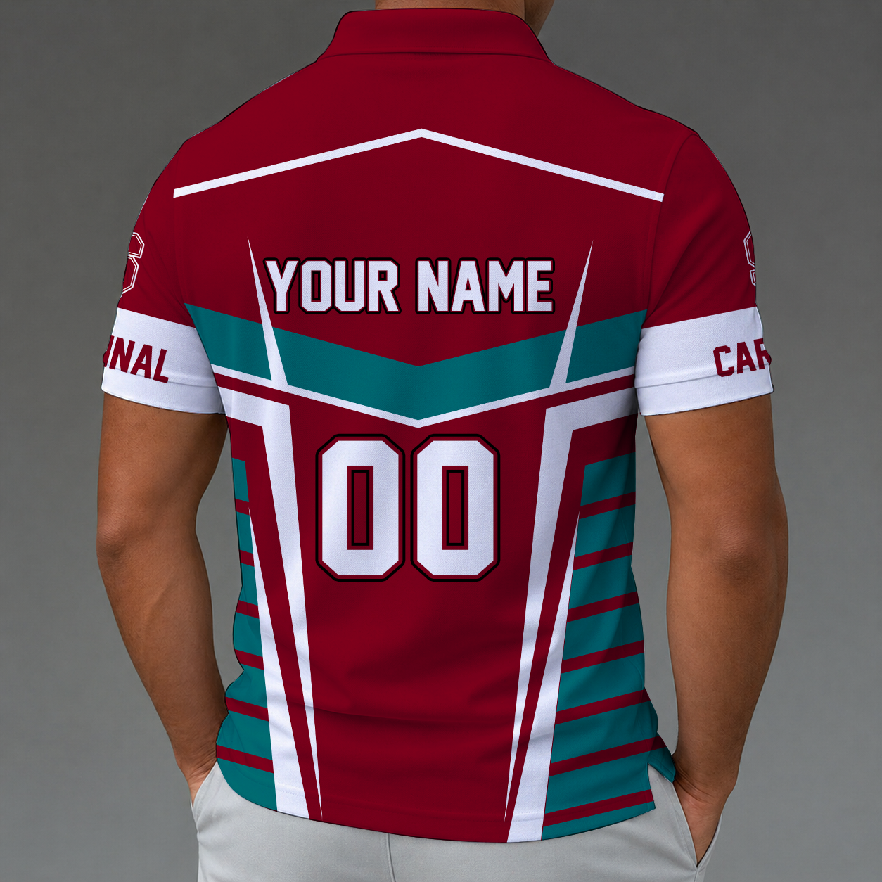 Limited Edition – Customized NCAA Stanford Cardinal Zipper Polo Shirt TTH210784 - Image 2