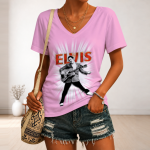 Limited Edition – Customized Elvis Presley V-Neck Female Shirt