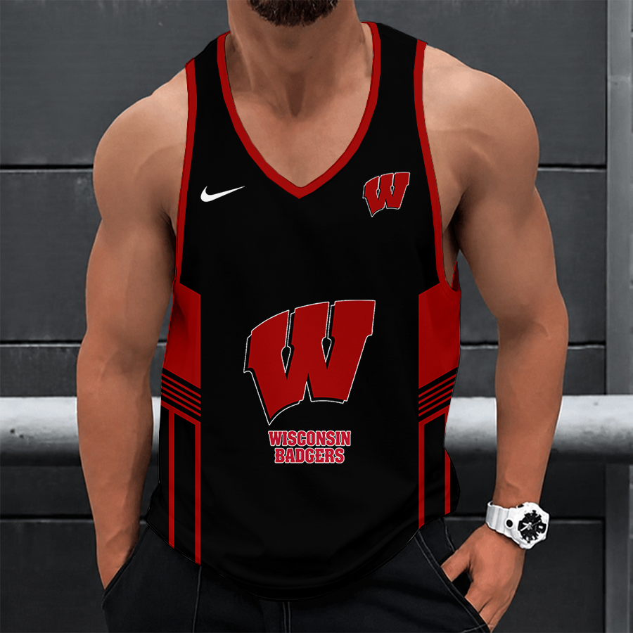 Limited Edition – Customized NCAA Wisconsin Badgers Strappy Unisex Tank Top 210780
