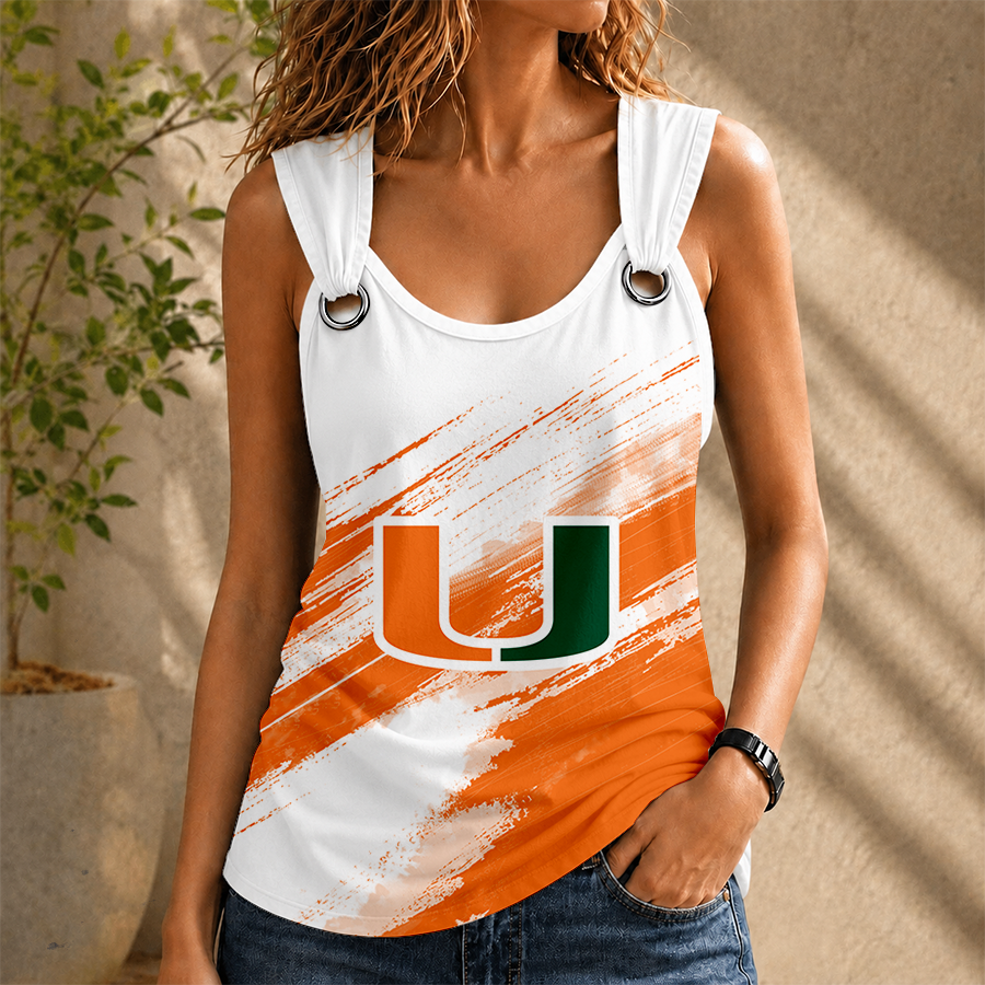 Limited Edition – Customized NCAA Miami Hurricanes O-Ring Shoulder Tank Top TTH210765