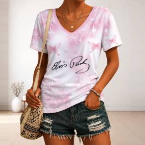 Limited Edition – Customized Elvis Presley V-Neck Female Shirt