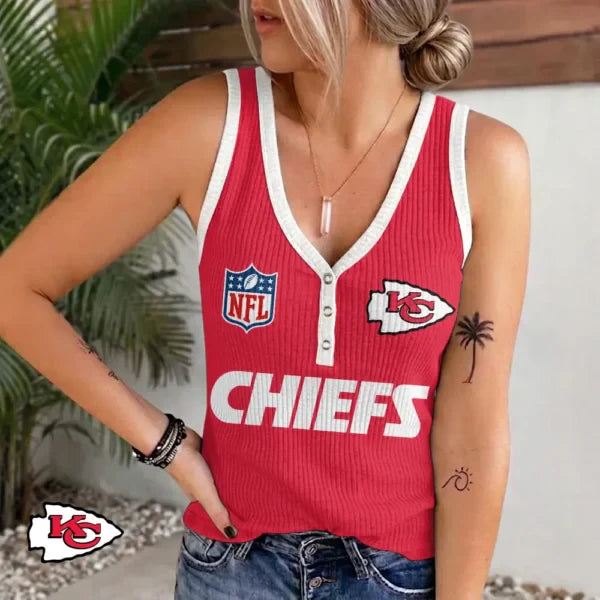 Limited Edition – Customized NFL Kansas City Chiefs Women’s V-Neck Tank Top TTH210764