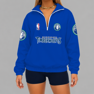 Limited Edition – Customized NBA Minnesota Timberwolves V-Neck Zipper Sweatshirt Jacket TTH210768