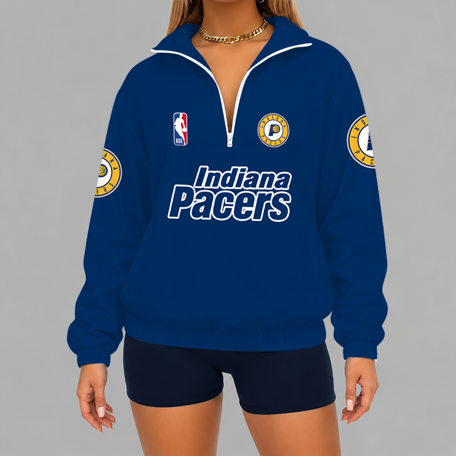 Limited Edition – Customized NBA Indiana Pacers V-Neck Zipper Sweatshirt Jacket TTH210768