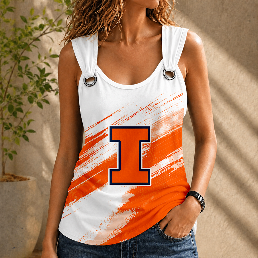 Limited Edition – Customized NCAA Illinois Fighting Illini O-Ring Shoulder Tank Top TTH210789