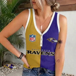 Limited Edition – Customized NFL Baltimore Ravens Women’s V-Neck Tank Top TTH210797