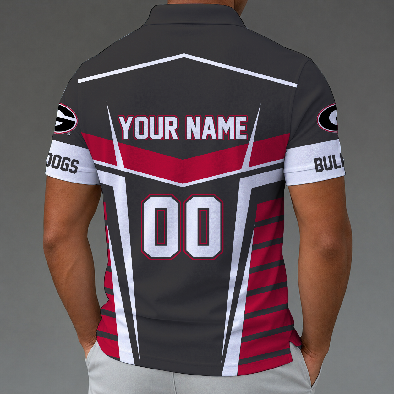 Limited Edition – Customized NCAA Georgia Bulldogs Zipper Polo Shirt TTH210784 - Image 2