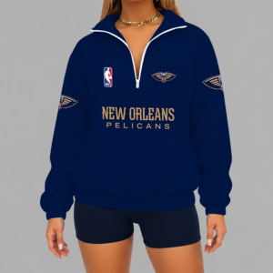 Limited Edition – Customized NBA New Orleans Pelicans V-Neck Zipper Sweatshirt Jacket TTH210768