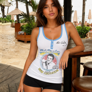 Limited Edition – Customized Elvis Presley Women’s V-Neck Tank Top