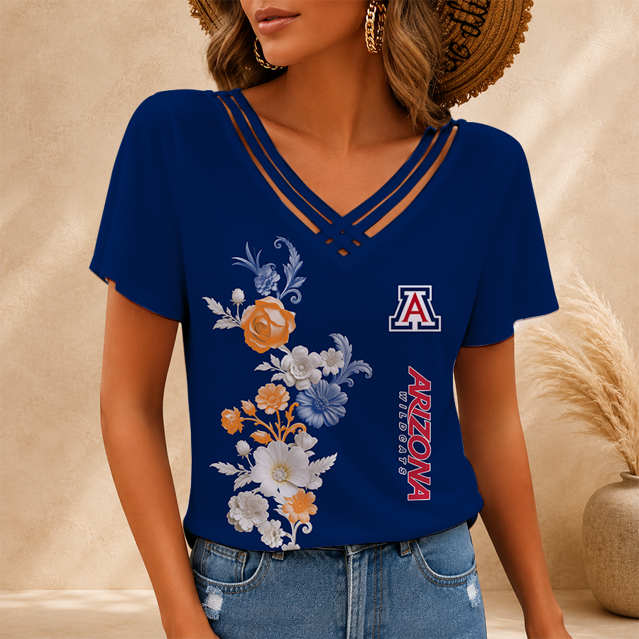 Limited Edition – Customized NCAA Arizona Wildcats V-Neck Shirt TTH210783