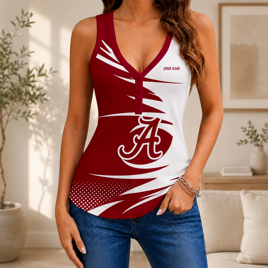 Limited Edition – Customized NCAA Alabama Crimson Tide Women’s V-Neck Tank Top TTH210774