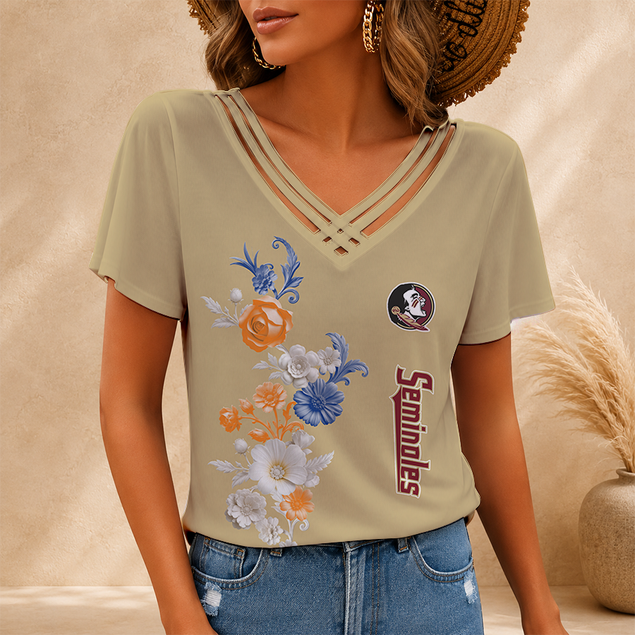 Limited Edition – Customized NCAA Florida State Seminoles V-Neck Shirt TTH210746