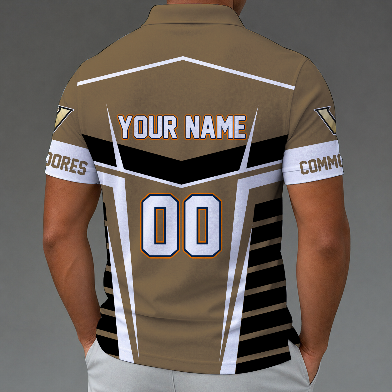 Limited Edition – Customized NCAA Vanderbilt Commodores Zipper Polo Shirt TTH210784 - Image 2