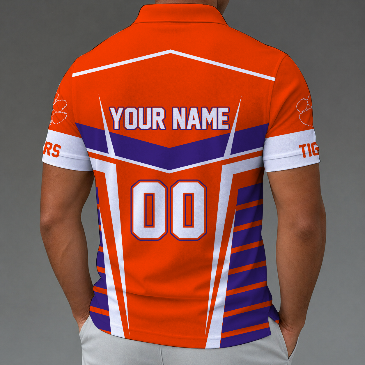 Limited Edition – Customized NCAA Clemson Tigers Zipper Polo Shirt TTH210784 - Image 2
