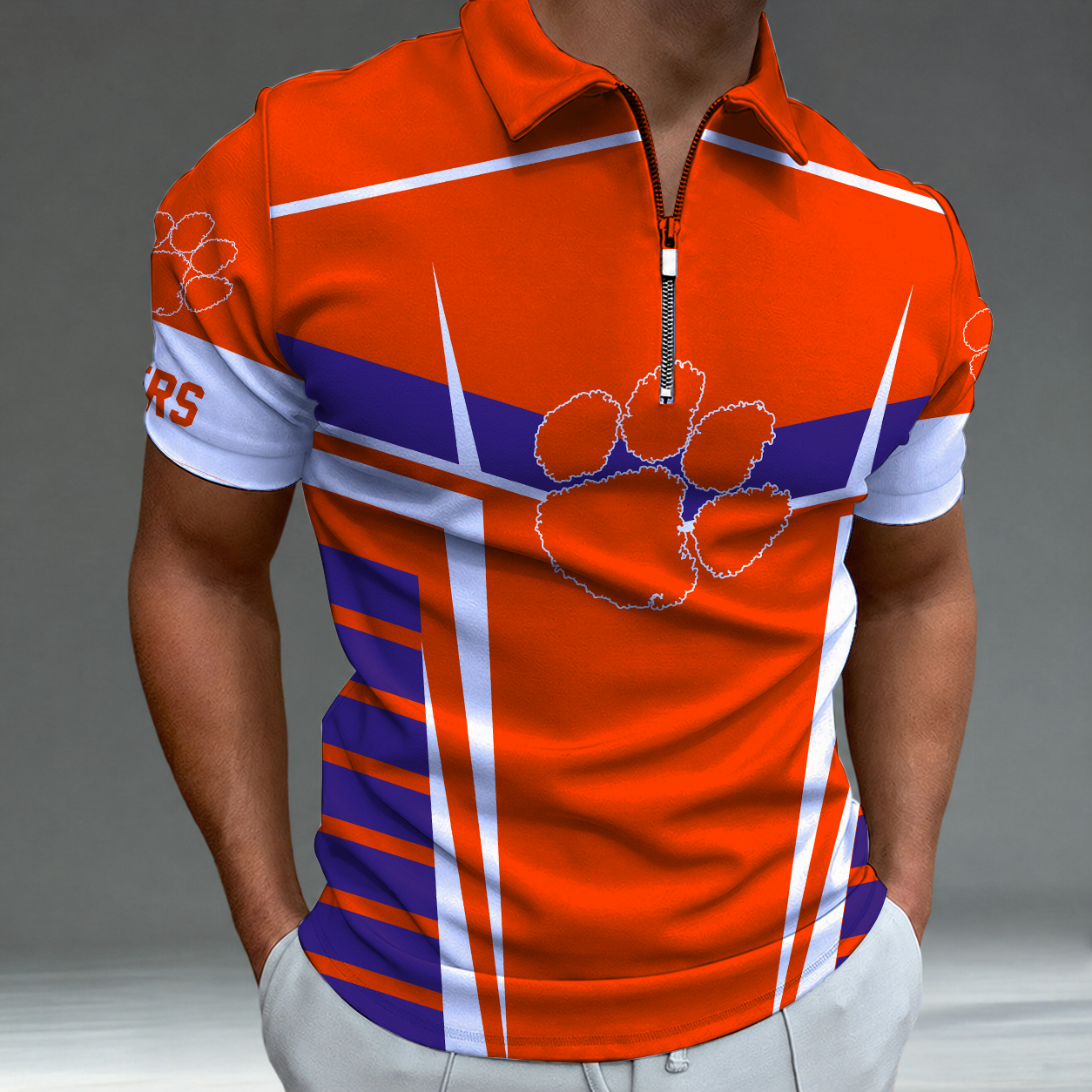 Limited Edition – Customized NCAA Clemson Tigers Zipper Polo Shirt TTH210784
