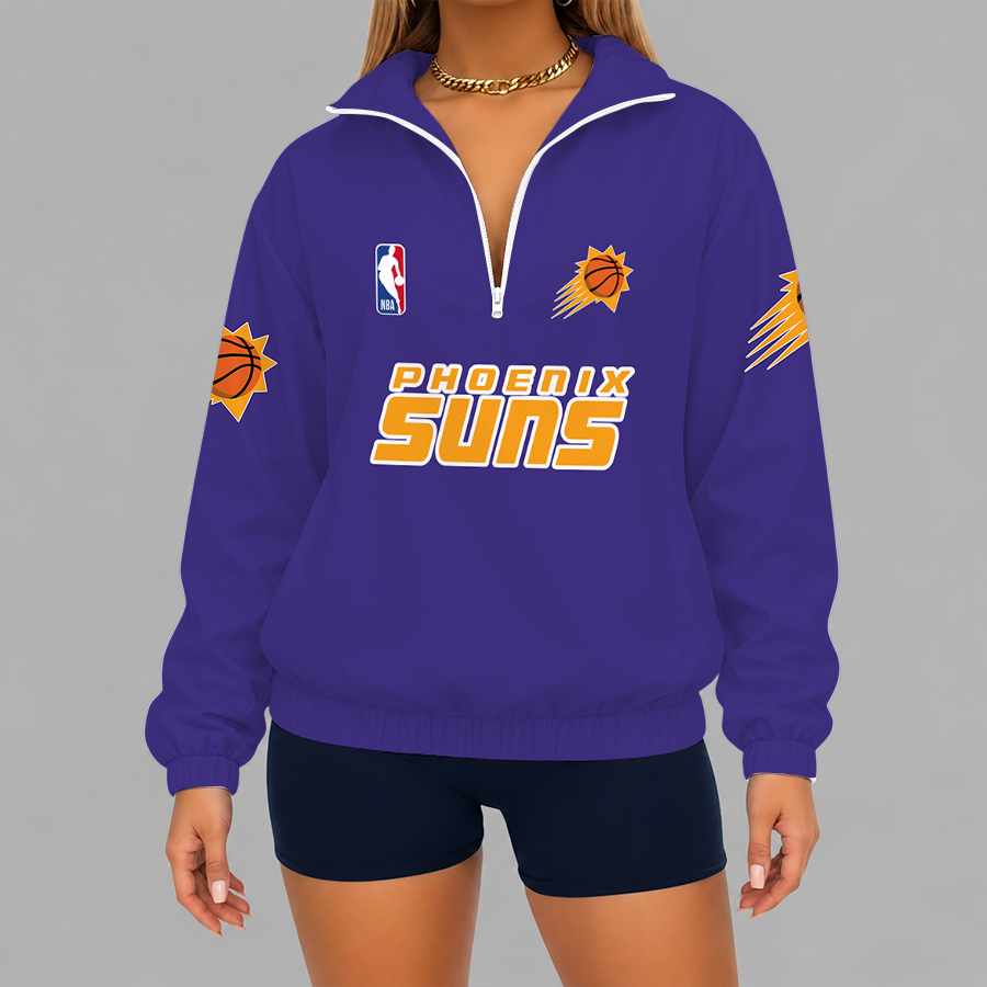 Limited Edition – Customized NBA Phoenix Suns V-Neck Zipper Sweatshirt Jacket TTH210768